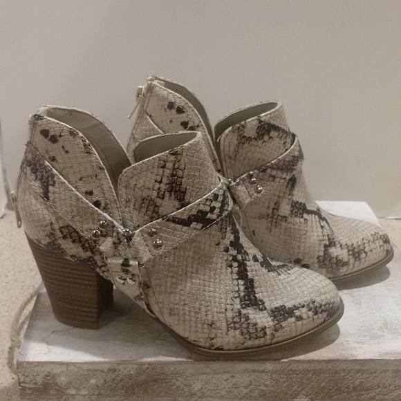 fergalicious snakeskin booties